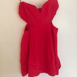 Myne by Ashley Ann hot pink cutout dress